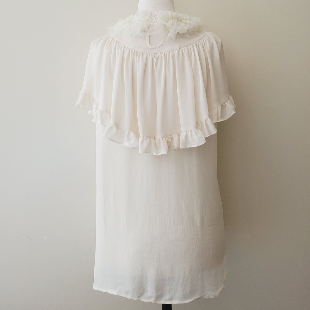 Anthropologie Mise en Scene by Ruffian Marscapone Silk Blouse - Picture 10 of 16